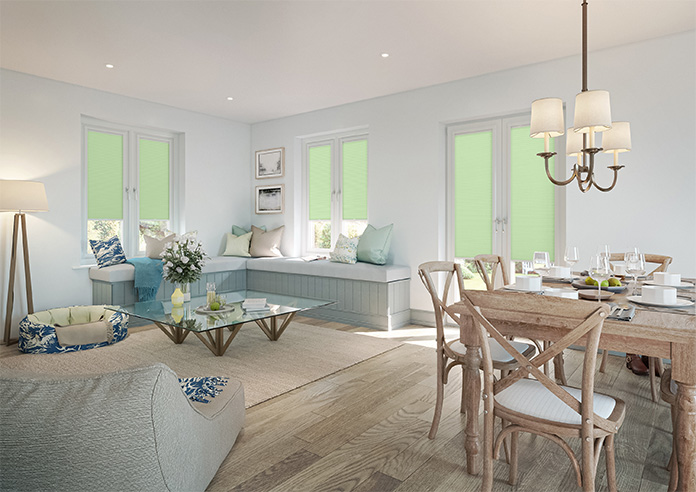 Solaris, Limeade - Stick Fit Pleated Blind - Image 7